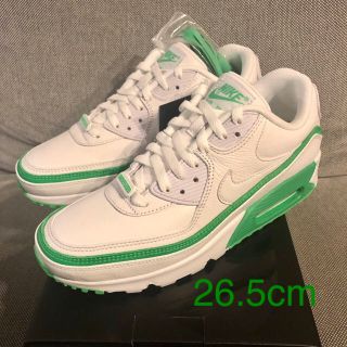 ナイキ(NIKE)の26.5cm undefeated NIKE air max 90 白　緑(スニーカー)