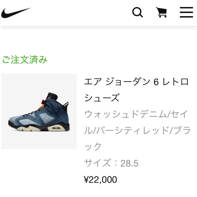 Nike Jordan6 Denimメンズ