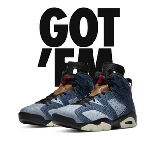 ナイキ(NIKE)のエアジョーダン6 AIR JORDAN 6 "Washed Denim" 28(スニーカー)