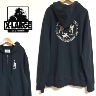 エクストララージ(XLARGE)のエクストララージ　スポーツシルエット　プリント★裏起毛パーカー(パーカー)