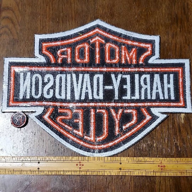 Harley Davidson - 新品未使用『ハーレーダビッドソン・アイロン刺繍ワッペン』ロゴ 特大サイズの通販 by モンステラ15's