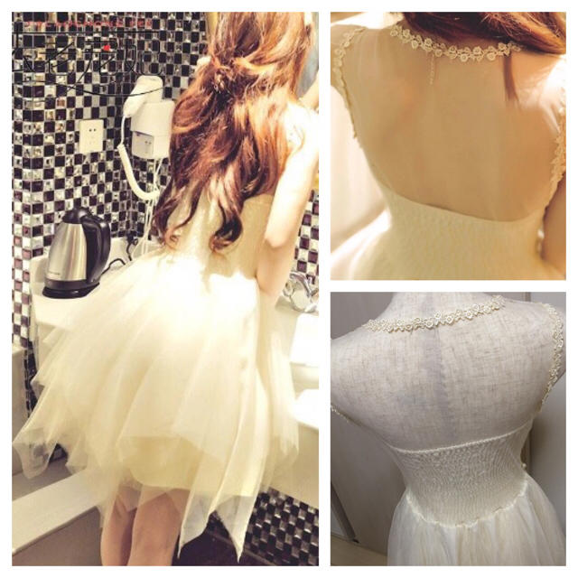 新品☆ビジュー×チュールスカートドレス レディースのフォーマル/ドレス(ミニドレス)の商品写真