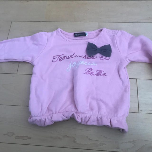 BeBe(ベベ)のBEBE トレーナー　ロンT 2点セット キッズ/ベビー/マタニティのキッズ服女の子用(90cm~)(Tシャツ/カットソー)の商品写真