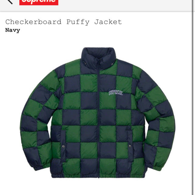 supreme Checkerboard Puffy Jacket 定価以下　L