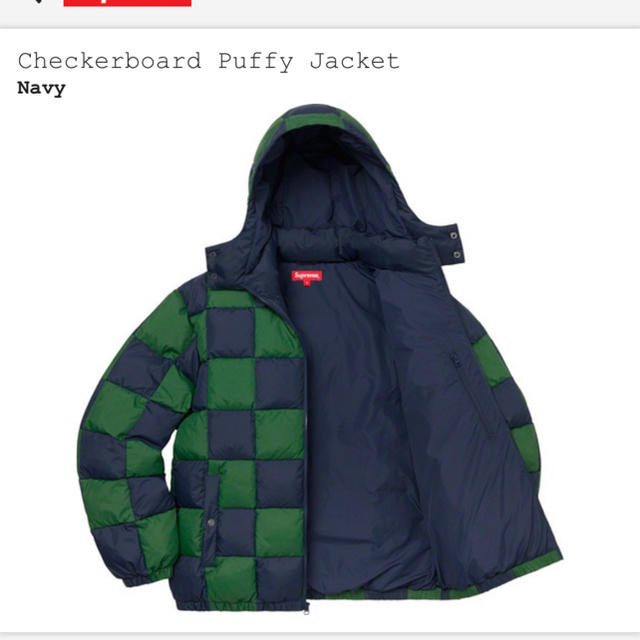 supreme Checkerboard Puffy Jacket 定価以下　L