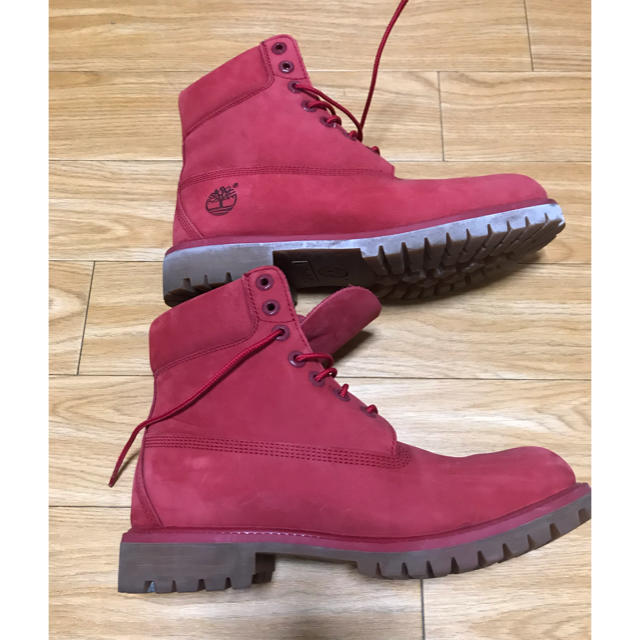 Timberland(ティンバーランド)の完売モデル　Timberland ティンバーランド ブーツ 6インチ　レッド　赤 メンズの靴/シューズ(ブーツ)の商品写真