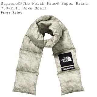 シュプリーム(Supreme)のSupreme Paper Print 700-Fill Down Scarf(マフラー)