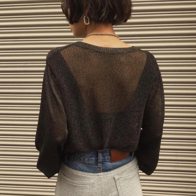 【Ameri】SPARKLCE LAME KNIT