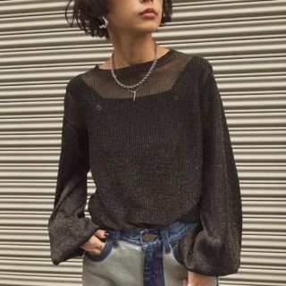 アメリヴィンテージ(Ameri VINTAGE)のameri vintage  SPARKLE LAME knit トップス(ニット/セーター)