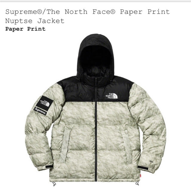 Supreme The North Face PaperPrint Nuptse