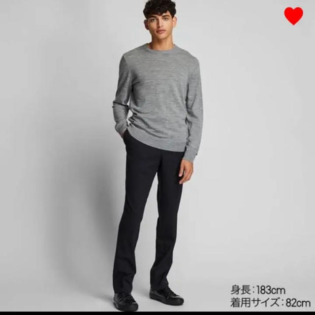 【新品未使用】UNIQLO　ストレッチウールスリムフィットパンツ 76 Navy