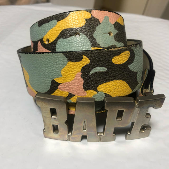 A BATHING APE(アベイシングエイプ)の▼レア▼BAPE▼エイプ▼日本製▼マルチカモ▼バックルベルト▼ メンズのファッション小物(ベルト)の商品写真