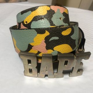 アベイシングエイプ(A BATHING APE)の▼レア▼BAPE▼エイプ▼日本製▼マルチカモ▼バックルベルト▼(ベルト)