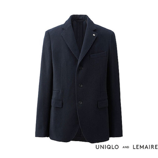 ルメール(LEMAIRE)の定価16090円 新品 UNIQLO LEMAIREウールカシミヤジャケット黒Ｓ(テーラードジャケット)