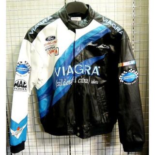 本革ROUSH RACING ラウシュレーシング レザー ジャケット M の