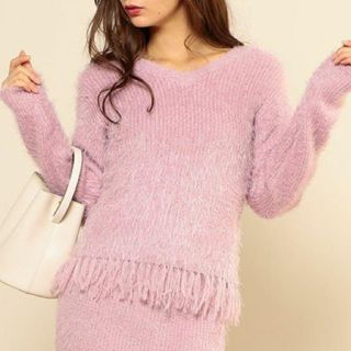 ロイヤルパーティー(ROYAL PARTY)の新品 定価7590円 ロイヤルパーティー ピンク 暖かくて可愛い♡ニット (ニット/セーター)