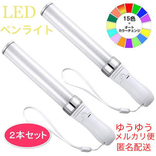 LED ペンライト 15色 コンサートライト 2本セット 送料無料(ペンライト)