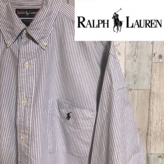 ポロラルフローレン(POLO RALPH LAUREN)のラルフローレン  Ralph Lauren 長袖シャツ　ストライプ　ワンポイント(シャツ)