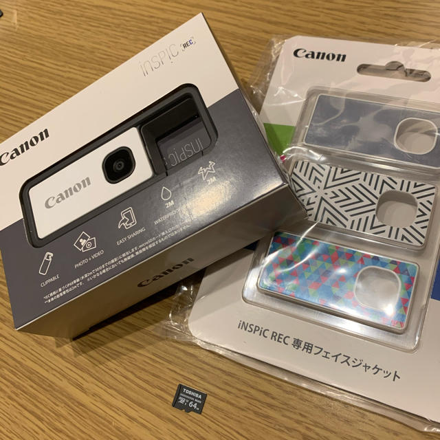 Canon(キヤノン)のCanon iNSPiC rec フェイスジャケット SD 64GB 付き スマホ/家電/カメラのカメラ(コンパクトデジタルカメラ)の商品写真