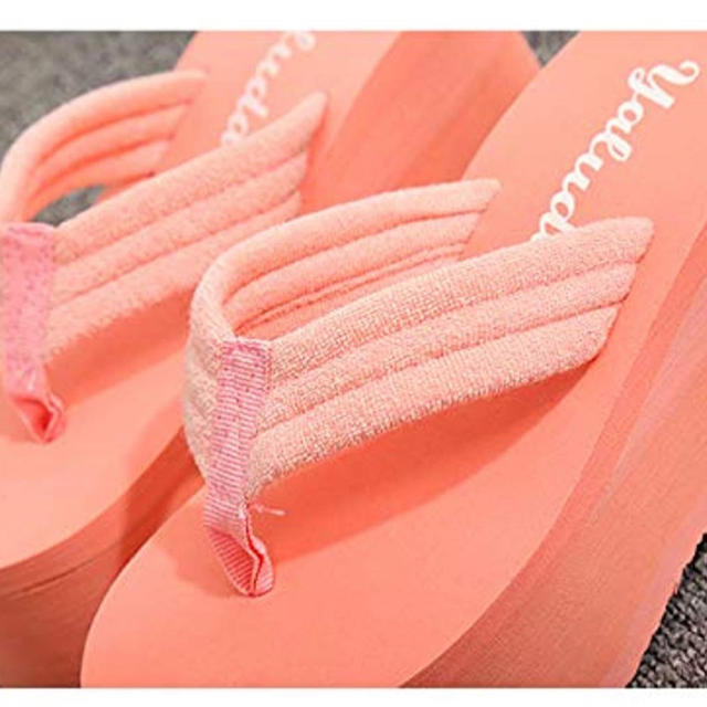 サンダル ピンク レディース 厚底ビーチサンダル 軽くて歩きやすい美脚サンダル レディースの靴/シューズ(ビーチサンダル)の商品写真
