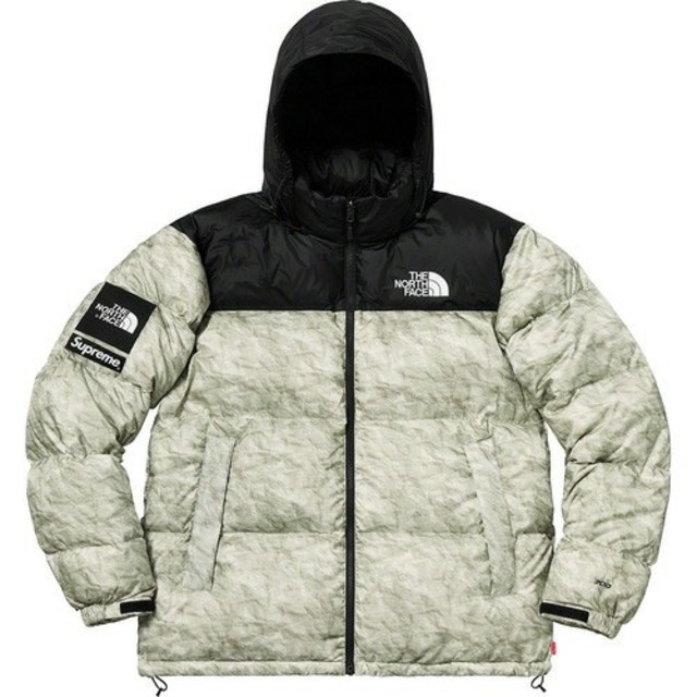 supreme tnf paper print nuptse jacket