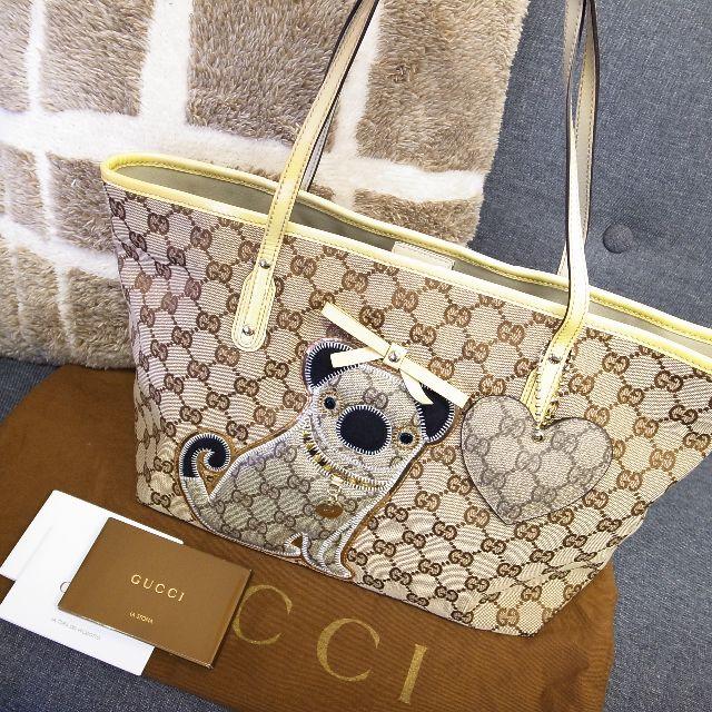 エルメス スーパーコピー 見分け方 keiko 、 Gucci - 正規品☆グッチ　トートバッグ　グッチョリ　パグ　オリバー　GGキャンバス　バッグの通販 by faen