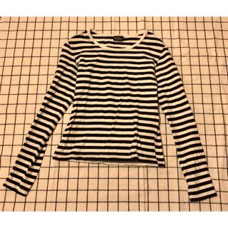 マリメッコ(marimekko)のマリメッコ  ボーダーカットソー  Ｓ(カットソー(長袖/七分))