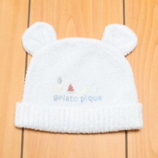 ジェラートピケ(gelato pique)のジェラートピケ スムーズィー しろくまフルーツ babyキャップ ブルー (帽子)