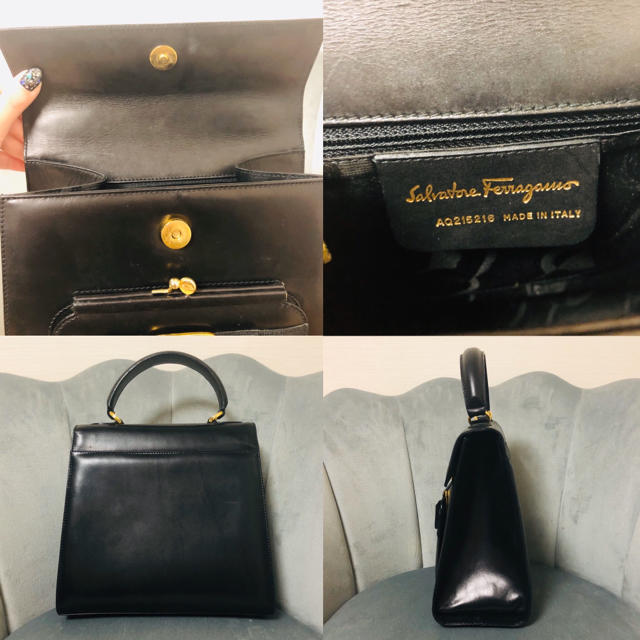 Salvatore Ferragamo(サルヴァトーレフェラガモ)の売り切りセール✨レア✨ サルヴァトーレフェラガモ 💙 がま口 ハンドバッグ レディースのバッグ(ハンドバッグ)の商品写真