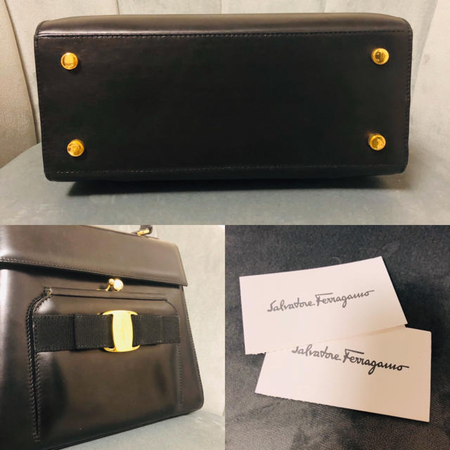 Salvatore Ferragamo(サルヴァトーレフェラガモ)の売り切りセール✨レア✨ サルヴァトーレフェラガモ 💙 がま口 ハンドバッグ レディースのバッグ(ハンドバッグ)の商品写真