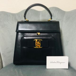 サルヴァトーレフェラガモ(Salvatore Ferragamo)の売り切りセール✨レア✨ サルヴァトーレフェラガモ 💙 がま口 ハンドバッグ(ハンドバッグ)