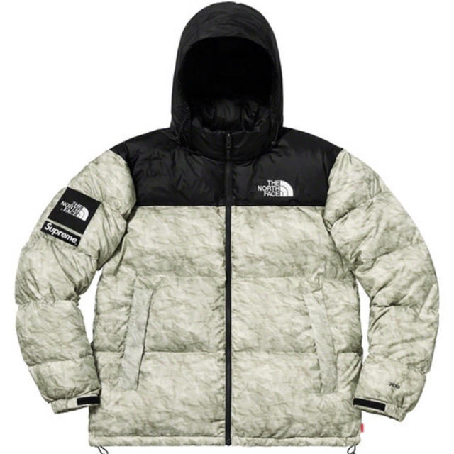 supreme north face paper nuptse jacket M