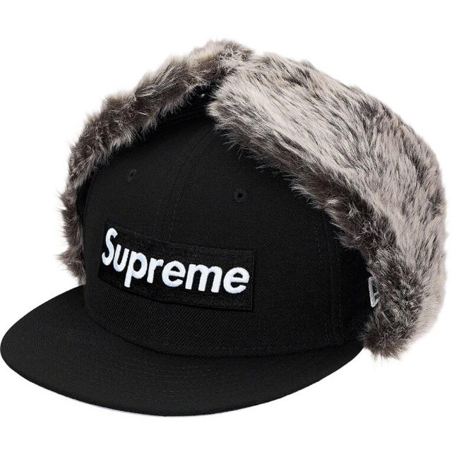 送料込み 7-5/8 Supreme Earflap New Era ブラック