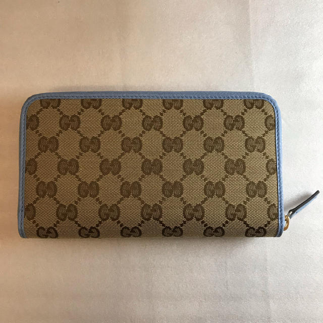 Gucci - 【新品未使用】GUCCI(グッチ) 長財布 GGキャンバス ライトブルーの通販 by にゃんこ