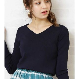 エヌナチュラルビューティーベーシック(N.Natural beauty basic)のN.Natural Beauty Basic 総針Vネックニット(ニット/セーター)