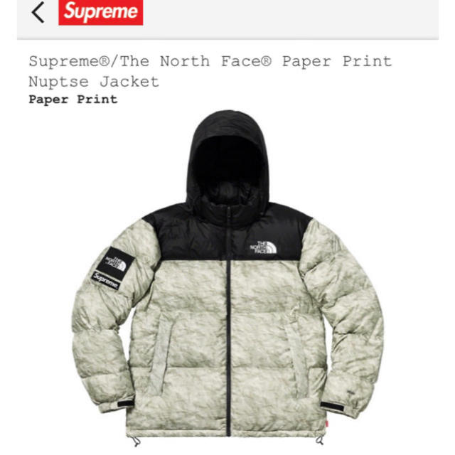 supreme the north face paper nuptse