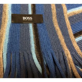 ヒューゴボス(HUGO BOSS)のヒューゴボス　HUGO BOSS マフラー　美品(マフラー)