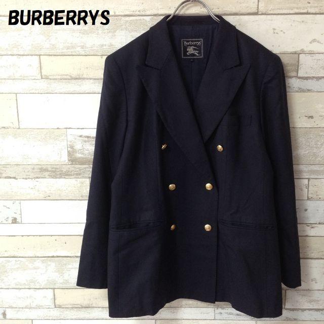 BURBERRY(バーバリー)のしーたんさん専用バーバリー 金ボタンウールダブルジャケット ネイビー メンズのジャケット/アウター(テーラードジャケット)の商品写真