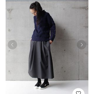 ビュルデサボン(bulle de savon)のebonyivory WOOL GABERDINE OFF SCALEベアトップ(ひざ丈ワンピース)