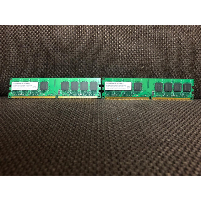 Buffalo(バッファロー)のDDR2 PC6400 1GB (BUFFALO他) 2枚セット スマホ/家電/カメラのPC/タブレット(PCパーツ)の商品写真