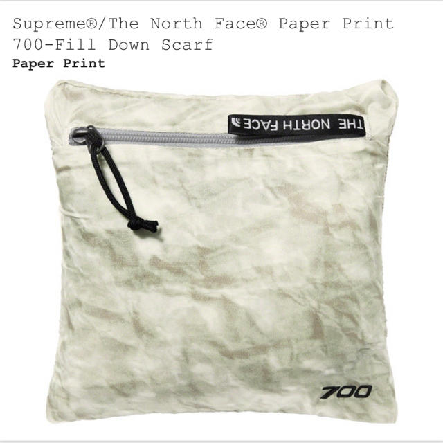 Supreme North Paper Print Down Scarf