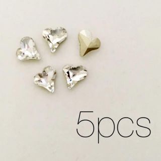 ハートストーン ♡ クリスタル 5pcs(デコパーツ)