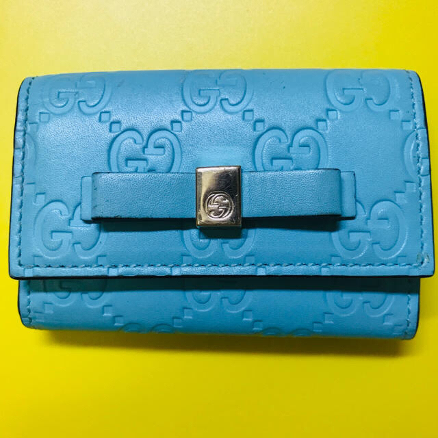 GUCCI グッチシマ GG柄 シグネチャー リボン 6連キーケース 【数々の