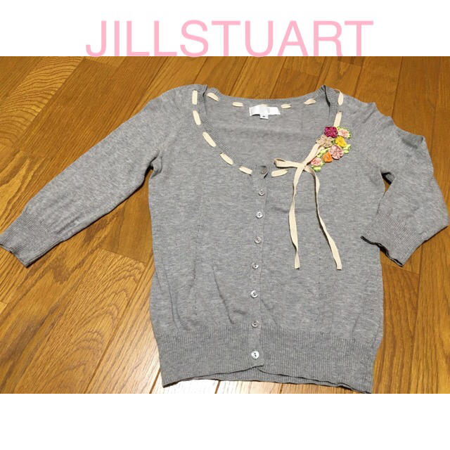 JILLSTUART(ジルスチュアート)のused♡人気完売♡JILLSTUART リボン×フラワーカーディガン レディースのトップス(カーディガン)の商品写真