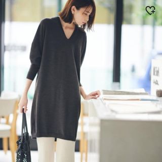 ユニクロ(UNIQLO)のユニクロ 3DEXファインメリノコクーンワンピース(ひざ丈ワンピース)