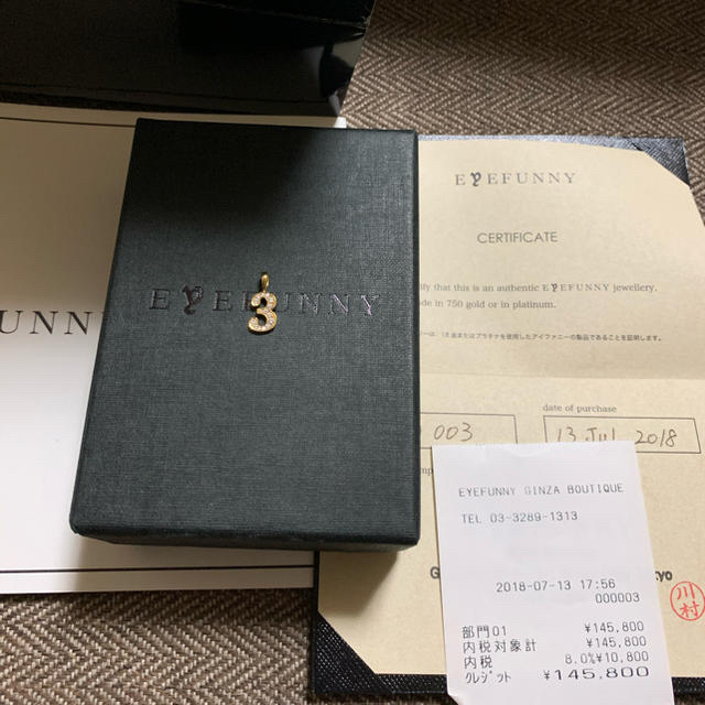 驚きの値段】 EYEFUNNY - アイファニー ネックレス ナンバー 3 付属品