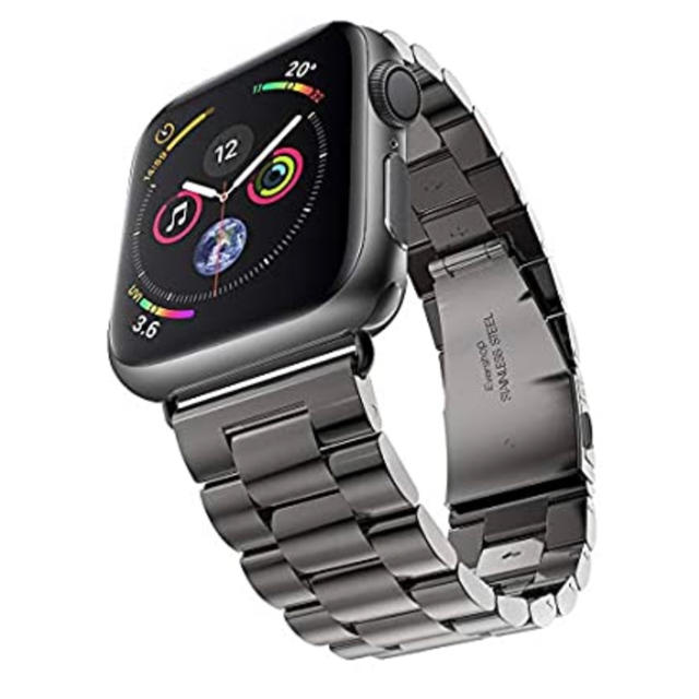 Apple Watch(アップルウォッチ)のApple Watch用 42、44mm ステンレスバンド (ブラック） スマホ/家電/カメラのスマホ/家電/カメラ その他(その他)の商品写真