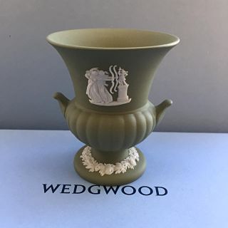 ウェッジウッド(WEDGWOOD)の新品 未使用 ウェッジウッド ジャスパー セージグリーン 花瓶 フラワーベース (花瓶)