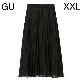 ジーユー(GU)の値下げ中 GU プリーツロングスカート BLACK XXL(ロングスカート)