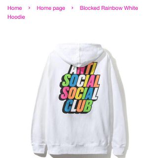 シュプリーム(Supreme)のASSC アンチソーシャル Blocked Rainbow Hoodie(パーカー)